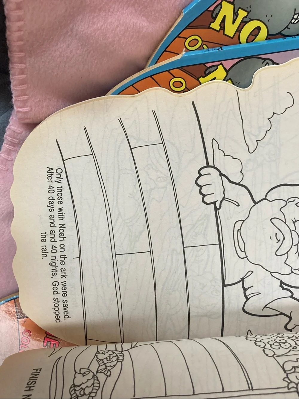 5- Noah's Ark and Other Bible Stories Coloring & Activity Book - vintage 2000
